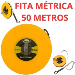 Fita Métrica Trena 20,30，50 Metros Fibra De Vidro Longa Tipo C/ Manivela