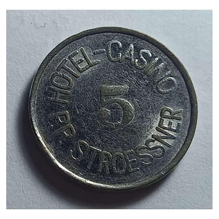 Ficha Hotel Casino - Elimatec Moedas Antigas.