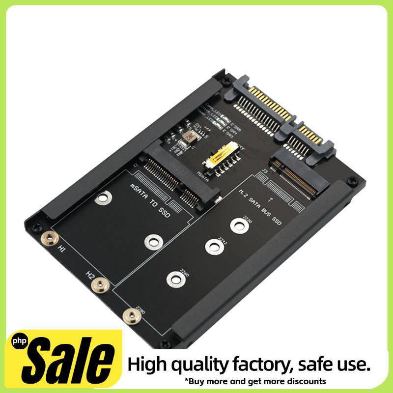 2 Em 1 MSATA + Chave B/+ M . 2 SSD Para 2.5 SATA Placa Adaptadora Com Soquete De Gabinete M2 NGFF SATA3 2230 2242 2260 2
