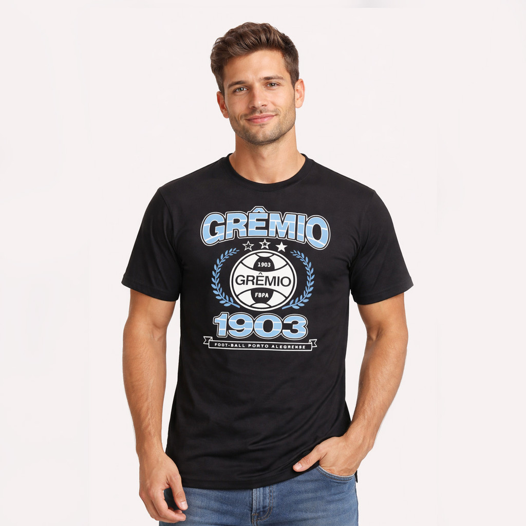 Camisa Grêmio Classic Estampa Preta
