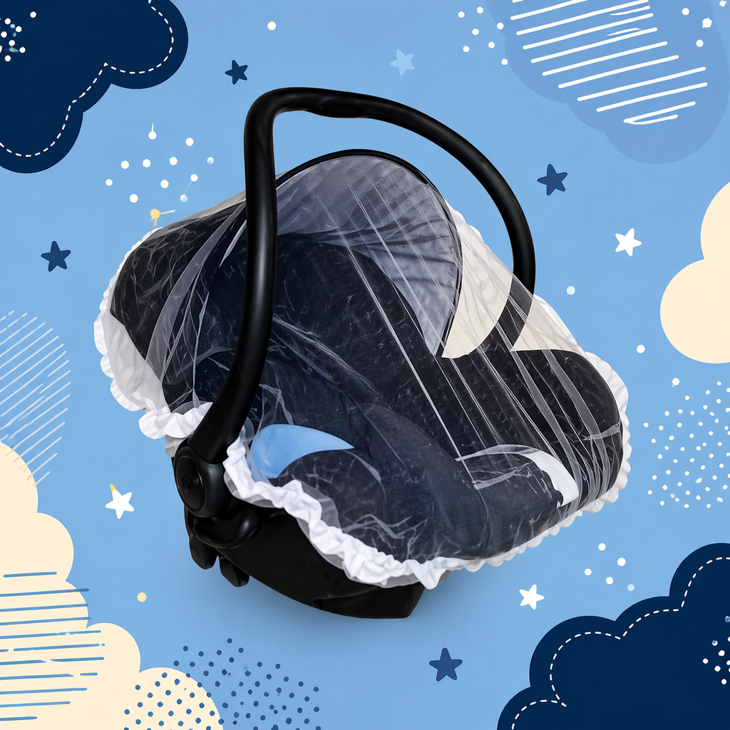 Mosquiteiro Para Bebê Conforto Carro Portátil Universal Segurança do Bebê