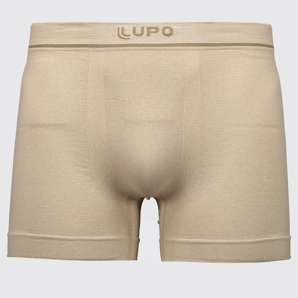 Cueca Boxer Lupo Microfibra Sem Costura Seamless Bege