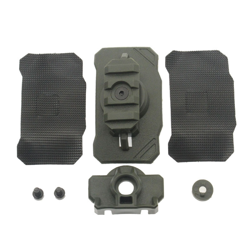 Lanterna tática capacete adesivo base padrão trilho rotativo base adaptador Universal capacete base de luz