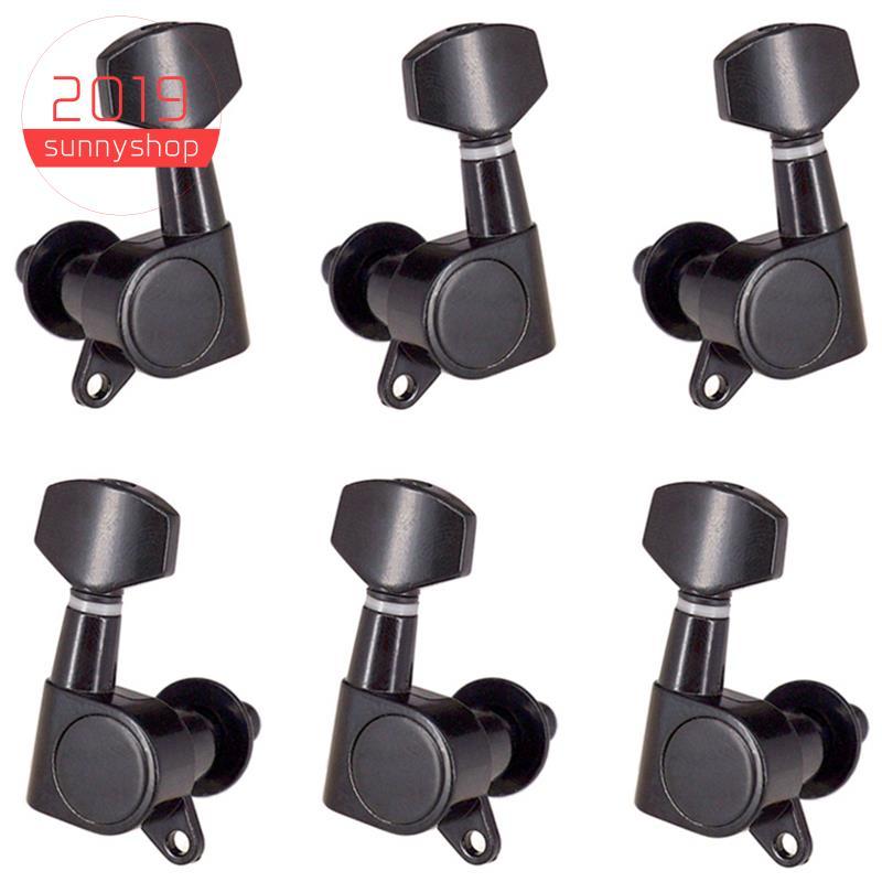 [Bestseller S] Cabeças De Máquina De Afinação De Guitarra 3R3L Peg Para Elétrica Acústica , Preto