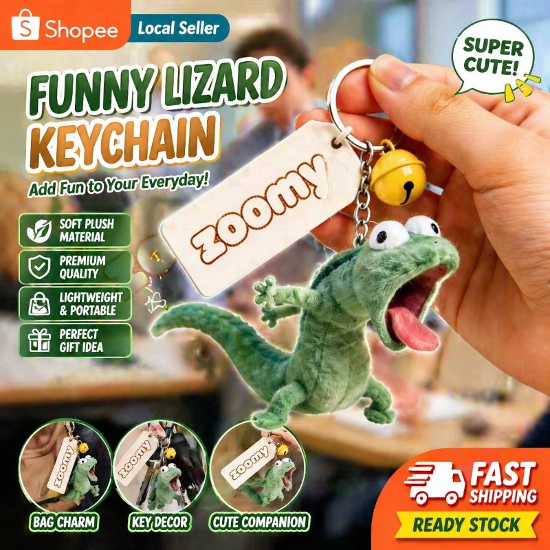 Verde Menta Engraçado Pequeno Lagarto super Fofo Pingente Boneca Chaveiro Macio Brinquedo De Pelúcia Para Amigos E Namor