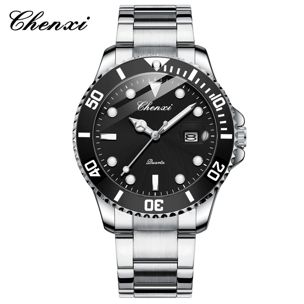 Relógio Submariner Verde para Mulheres e Homens, Relógio Não Mecânico, Relógio de Casal Dawn, Relógio Masculino à Prova 