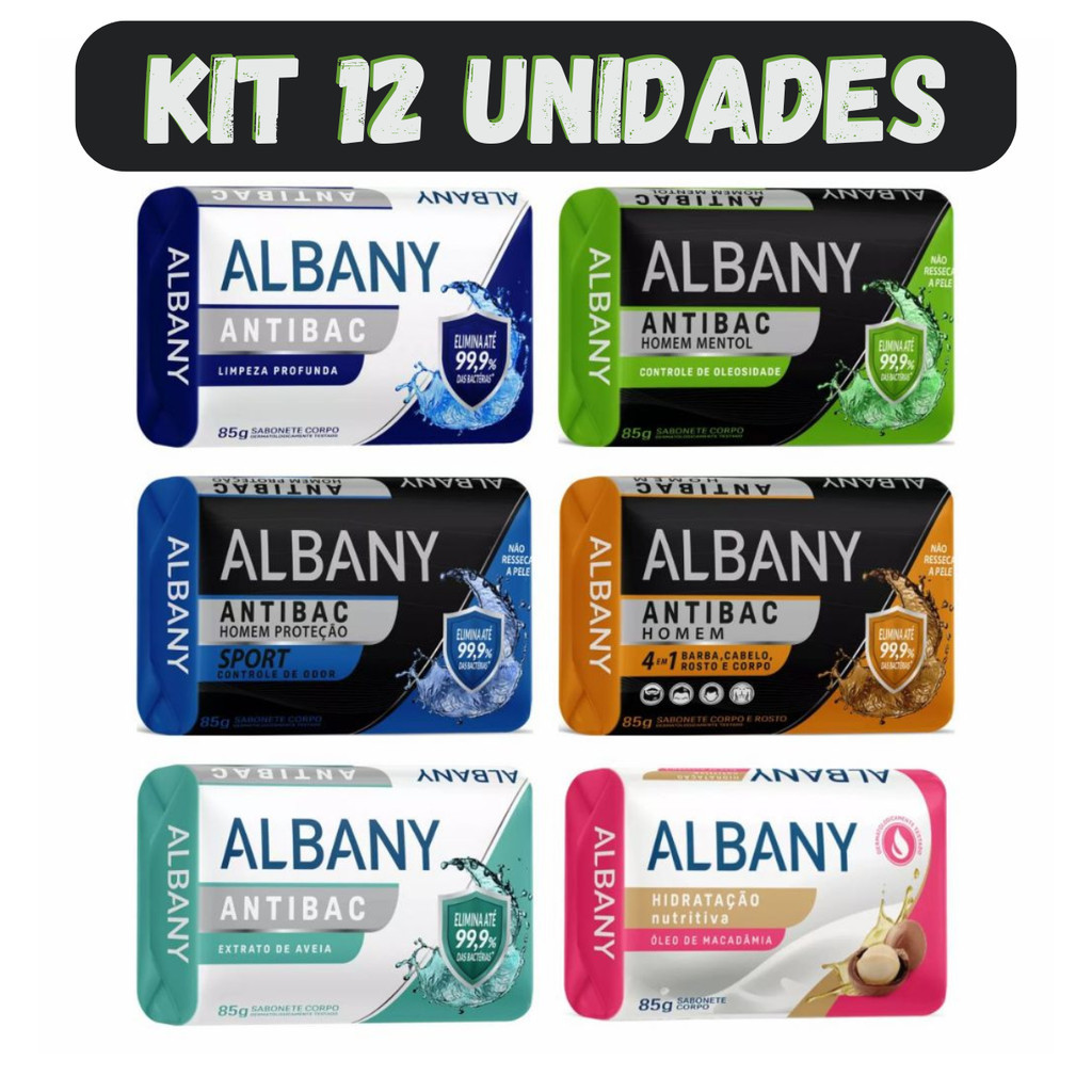 Sabonete Albany Kit Com 12 Unidades 85g A Escolher