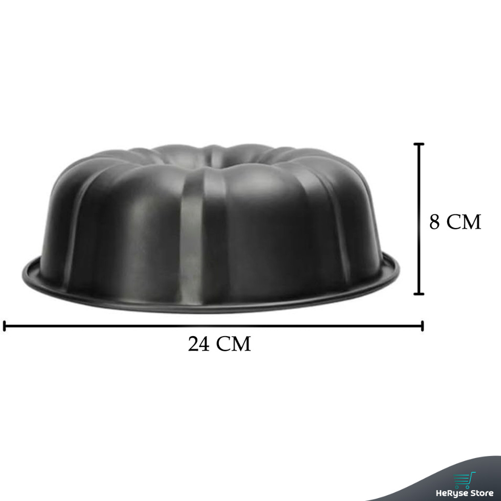 Forma Assadeira Furo Central com 24 cm Para Bolo Pudim Redonda Antiaderente — imagem 2 de 2