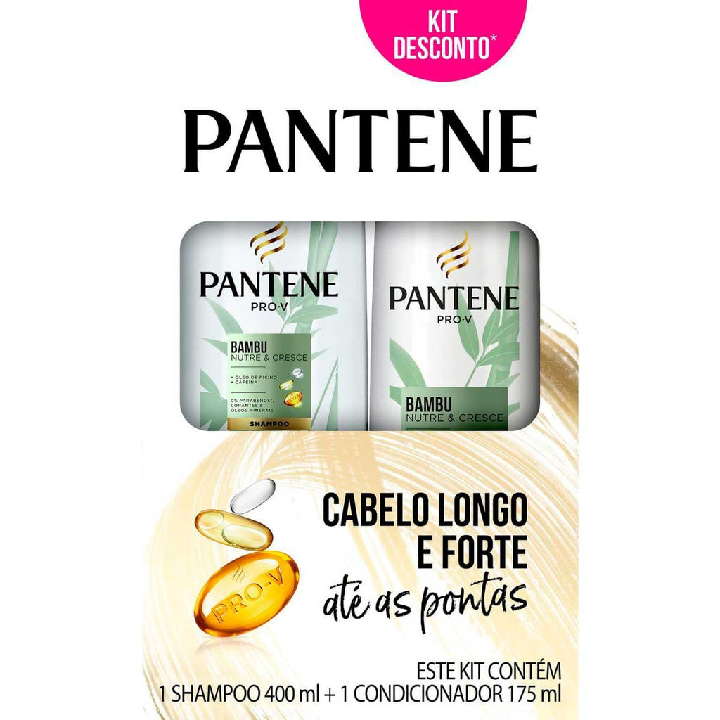 Shampoo e Condicionador Pantene Bambu 400ml+175ml
