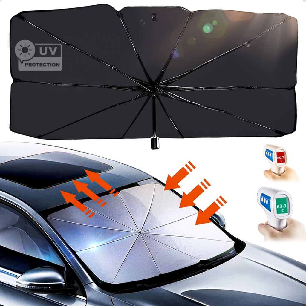 Protetor Solar Parabrisa Para Sol Quebra Sol Painel Proteção Uv+ Conserva Painel E Bancos