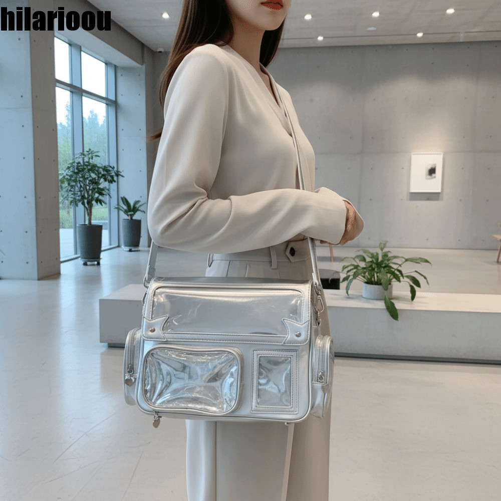Mochila Ita Conversível HILARIOOU , Bolsa Uniforme Kawaii De Couro PU Em PVC , Estilo Japonês