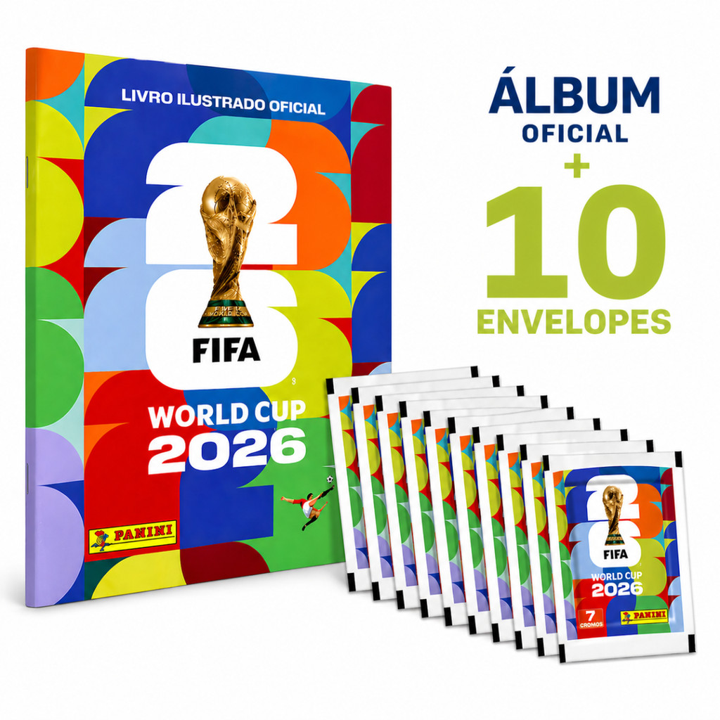 Álbum + 10 Figurinhas da Copa Do Mundo 2026 Fifa Original