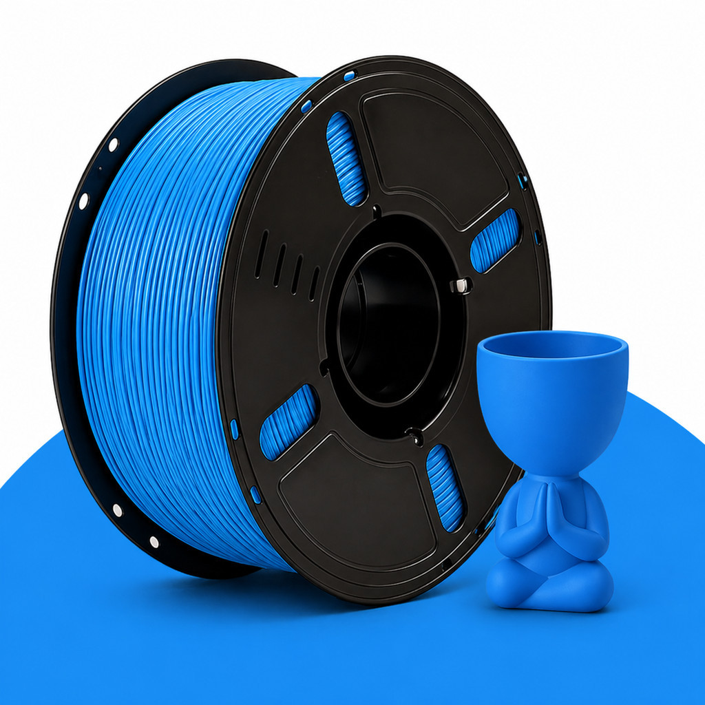 Filamento PLA Azul Celeste 1kg 1.75mm para Impressora 3D Impressão Suave Acabamento Profissional