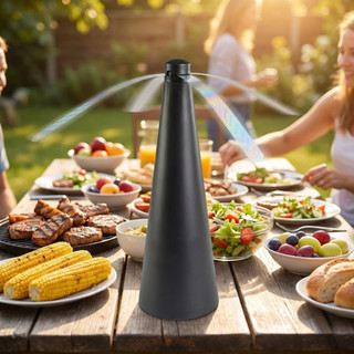 Ventilador Repelente de Moscas Insetos Mesa à Pilha Espanta Insetos Mesa Jardim Acampamento