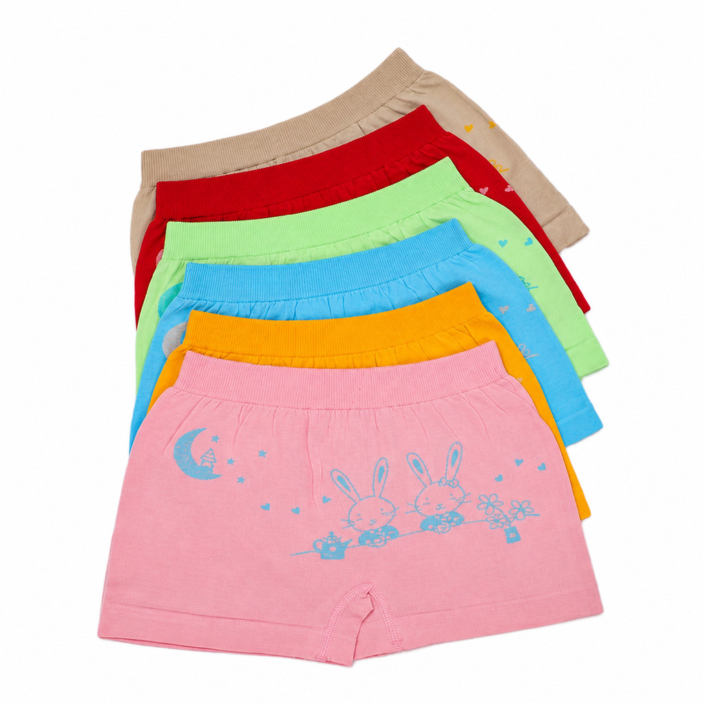 Calcinhas Microfibras Kit 3, 6 ou 9 Box Shortinho Infantil Estampada Premium Juvenil Presente Meninas 0 a 16 anos