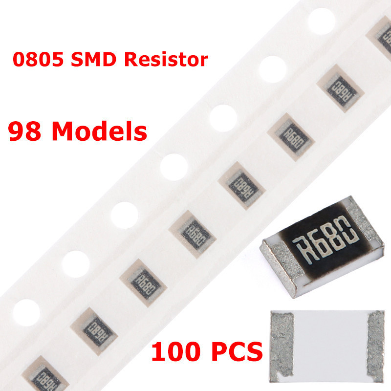 100 Peças 0805 Resistores SMD 5 % 1/8W 0R ~ 9.1M 910K 750K 680K 68R 62R 56K 2.7K 560R 510R 5.6K 4.7M 390R 360K 300K 1M O