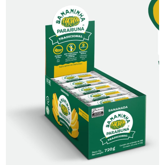 Bananinha Paraibuna Tradicional Natural Doce de Banana 20un