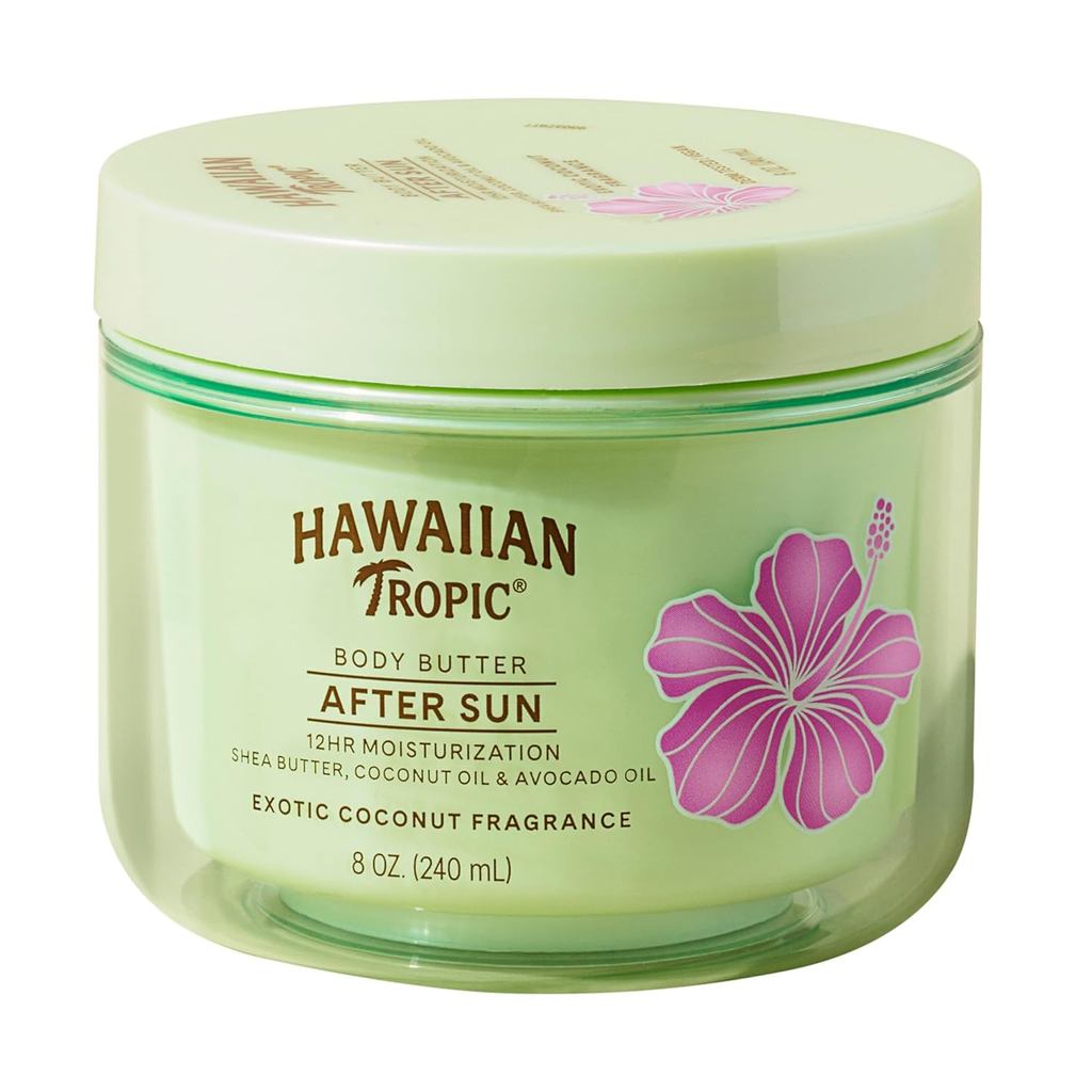 Manteiga Corporal Pós-Solar Hawaiian Tropic com Óleo de Coco, 8 oz, Loção Pós-Solar, Hidratante Pós-Solar, Manteiga Corp