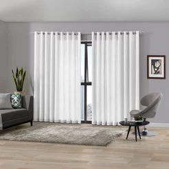 Cortina para Sala / Quarto Duplex Mônaco 4,2 x 2,5m Branco - Bella Janela