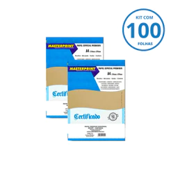 Kit Com 100 Folhas Kraft Premium 180g/m² A4- MASTERPRINT (2 pacotes com 50)