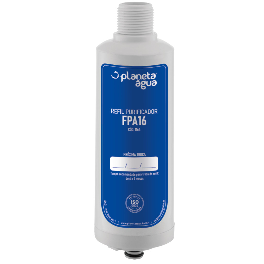 Refil Planeta Agua FPA16 1164A Compativel Purificador Libell Flex Acqua Flex Press Baby Press Side