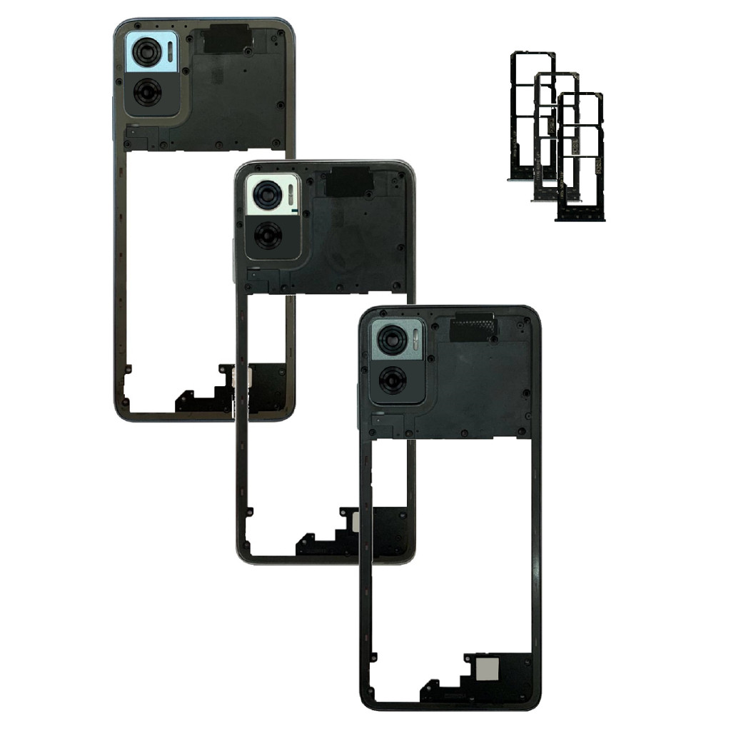 Carcaça Aro Lateral Moldura Gaveta Chip Compativel Moto E22 Xt2239