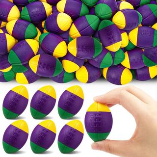 Soulchen Pacote com 24 Bolas de Espuma para Arremesso de Mardi Gras, Mini Bolas de Futebol Antiestresse de 2,1 polegadas