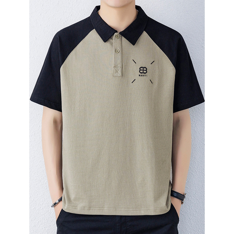 American street wear camiseta de manga curta camisa POLO masculina verão street wear Casual All-Match moda meia manga t