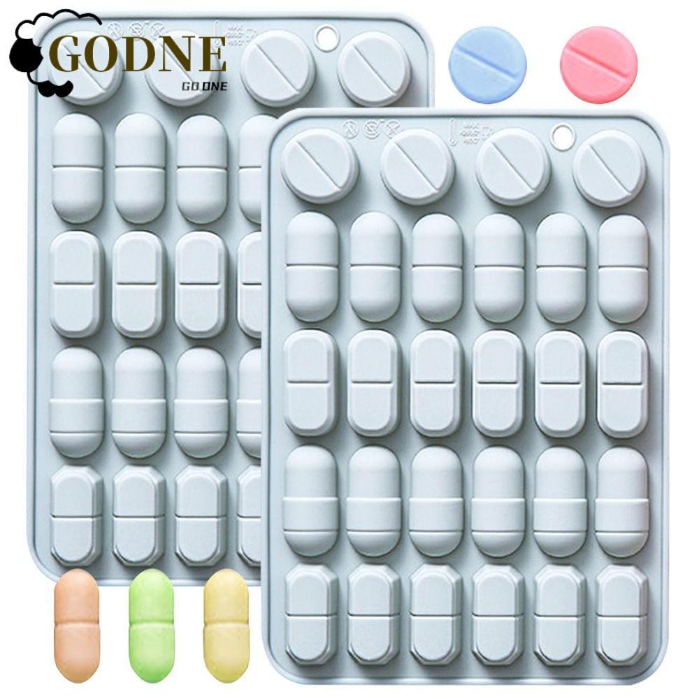 Molde Em Forma De Cápsula GODNESSFO , Flexível De Silicone Para Comprimidos , Bandeja De Reutilizável Com Design De 28 C