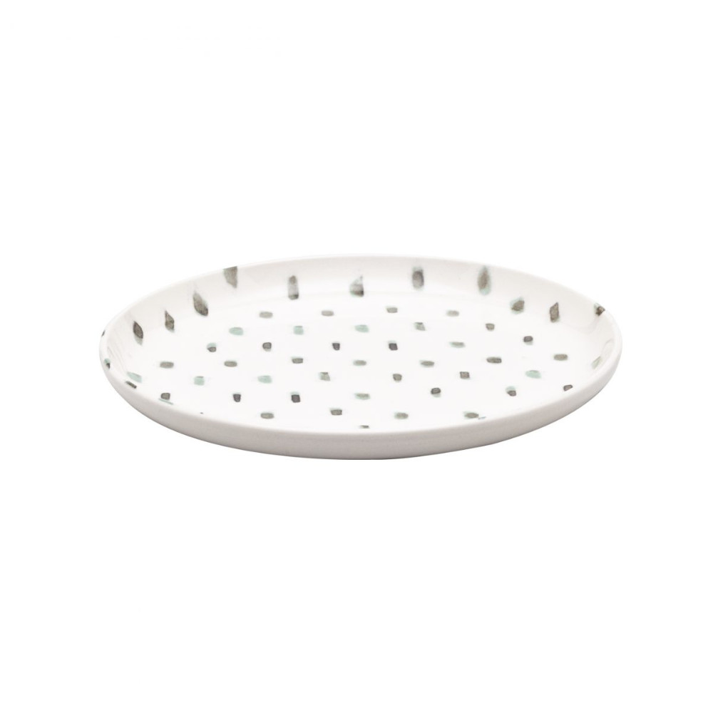 Prato De Sobremesa De Cerâmica 20Cm Flat Samambaia Oxford - Original — imagem 2 de 2
