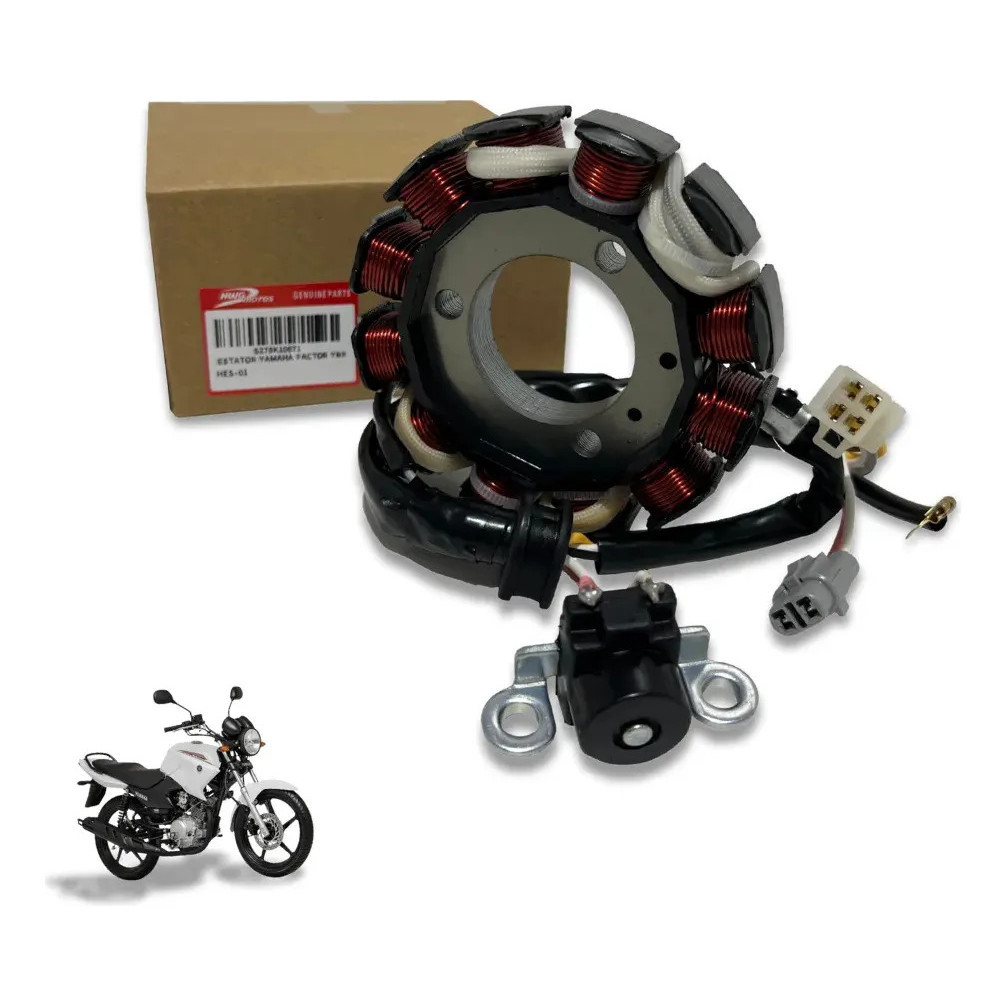 Estator Magneto Yamaha Ybr 125 Factor 125 2011-2013 C/ Bobina Pulso Mod Original HWG