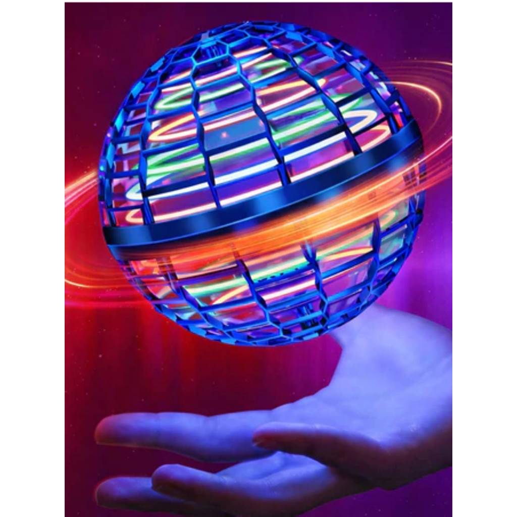 Bola Spinner Voadora LED Flutuante com Controle por Gestos e Efeito Boomerang