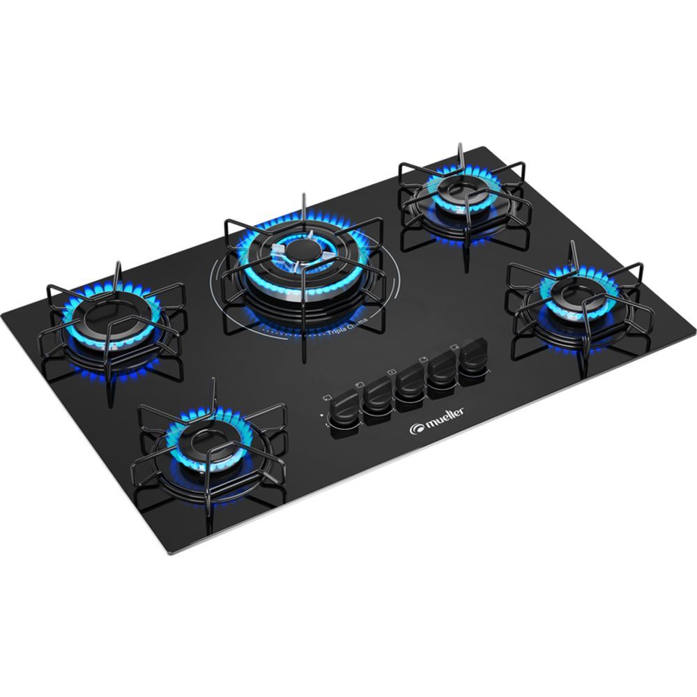 Cooktop Mueller 5 Bocas a Gas Tripla Chama