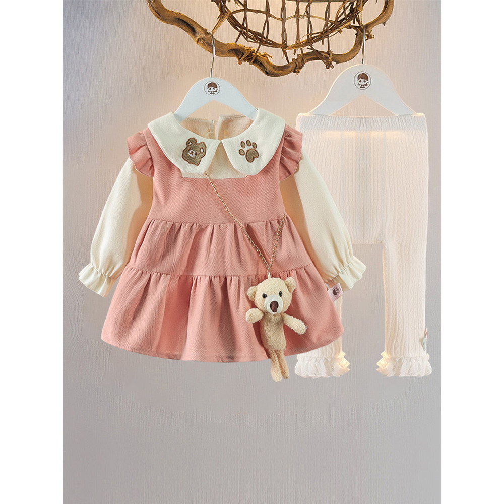 Meninas roupas ternos da moda ternos elegantes 1-4 anos de idade bebê meninas primavera roupas saias influenciador bebê
