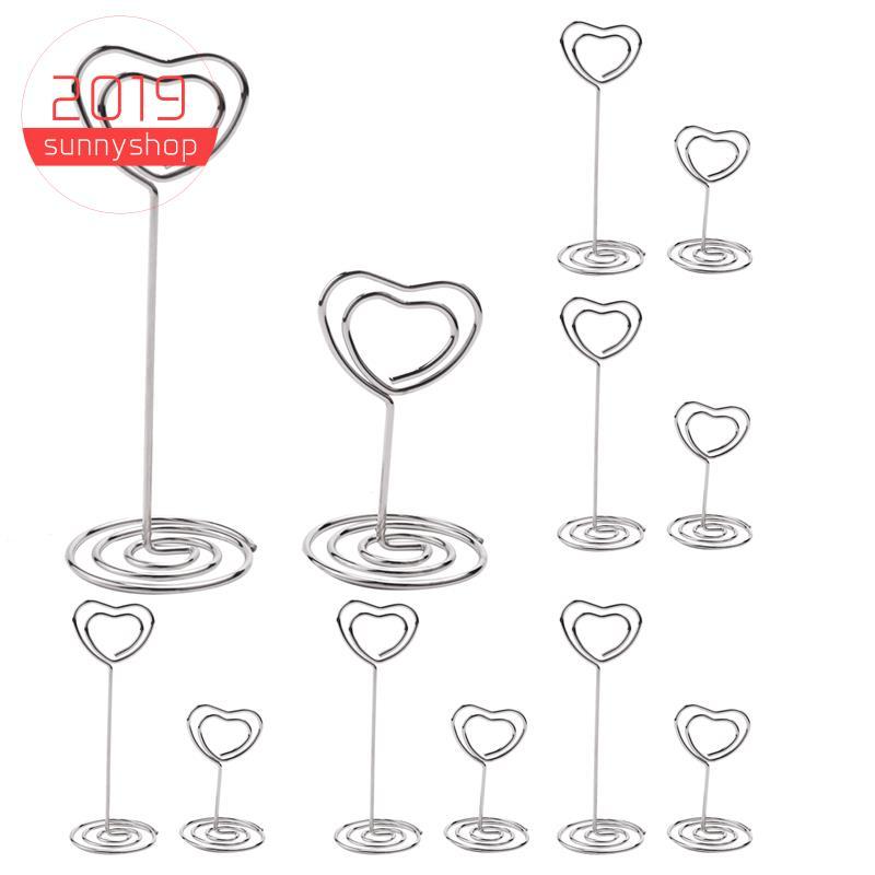 [Bestseller S] 30 Peças Porta-Cartões Em Formato De Coração Suporte Para Fotos De Mesa Fio Clipes De Menu Número De Fest