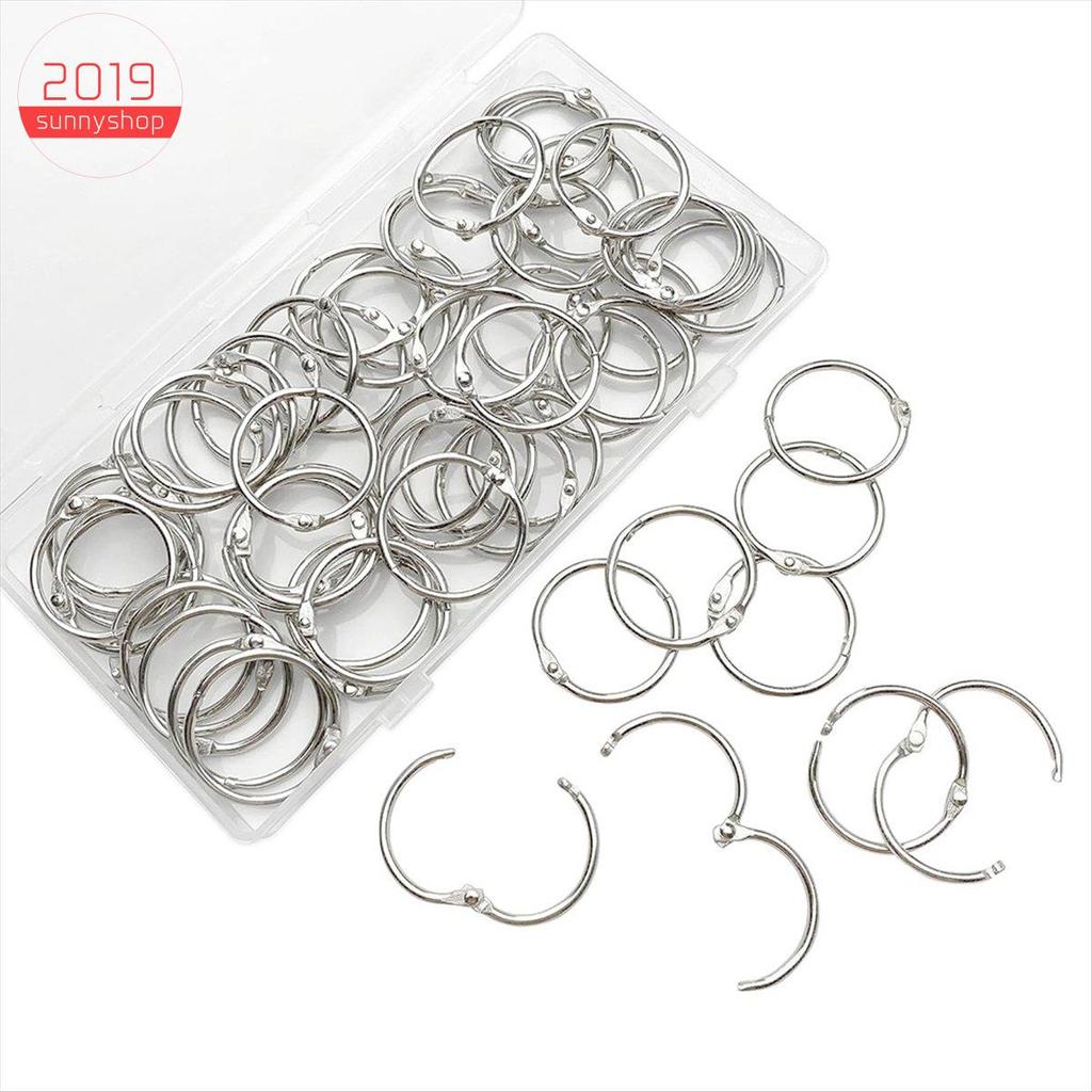 [Bestseller S] 60 Peças De Anéis De Pasta De Folhas Soltas , Livro De 1 Polegada Aço Banhado , Chaveiros Metal