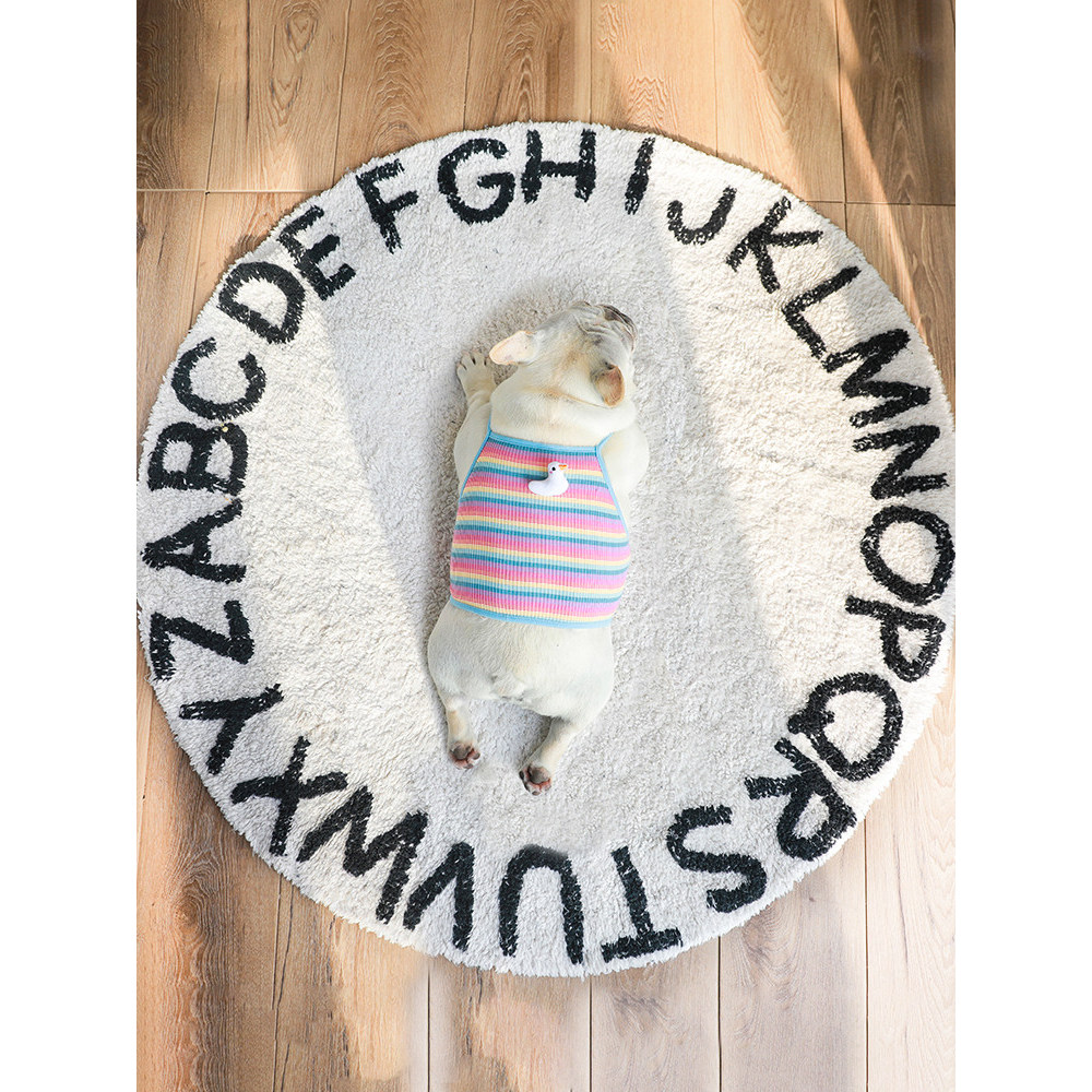 Roupas para cães de estimação Bulldog Francês Corgi Teddy Camisole Colete Roupas Primavera Verão Listras Coloridas Finas