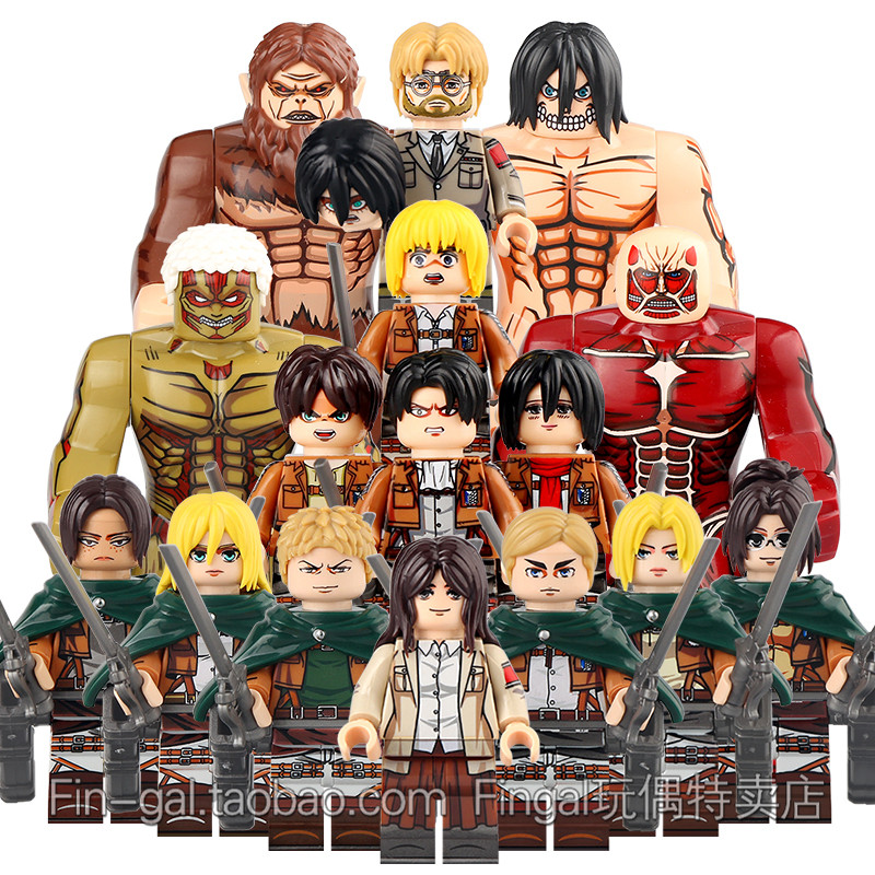 WM6165 Anime Attack on Titan Allen Yegel Smith Arnie Bloco de construção Brinquedo de montagem de minifigura
