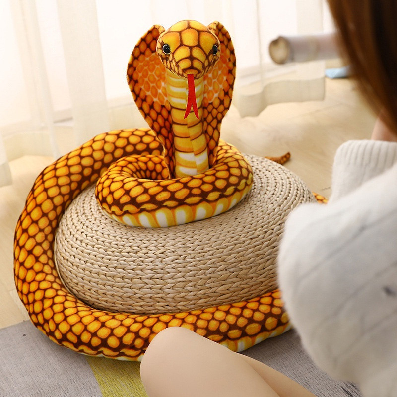 Boneca De Pelúcia Cobra Simulada Com Três Cores Para Escolher , Travesseiro De Acessórios Bonecas