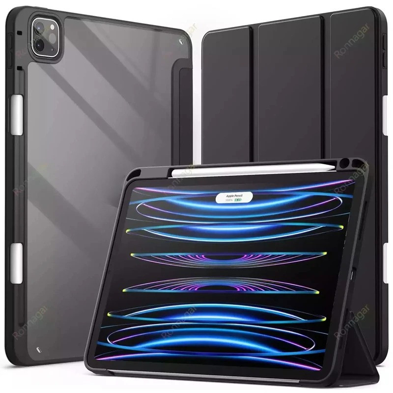 Compativel Samsung Capinha dobrar acrílica Sono inteligente Tab S6 lite A9 PLUS S10 S9 S9FE 11POL slot caneta Proteção