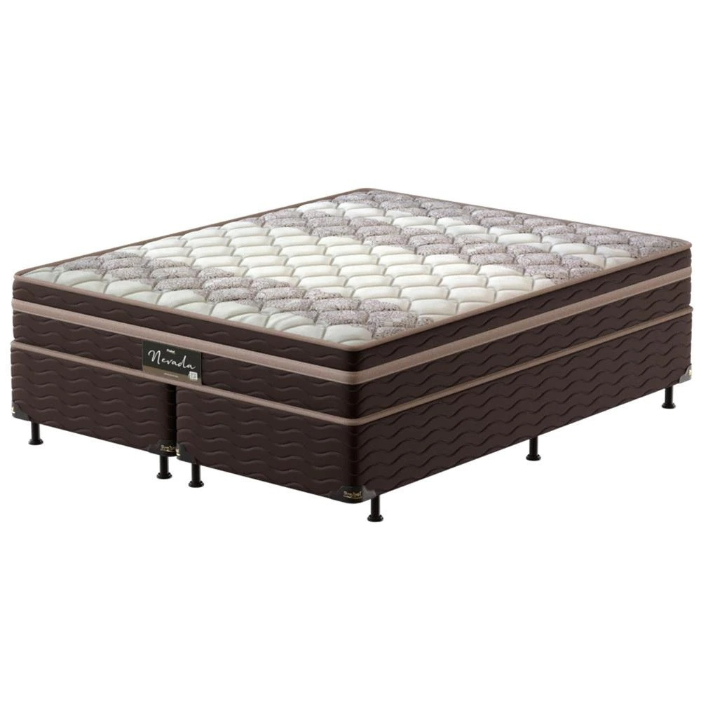 Cama Box King Size Nevada com Euro Pillow e Molas Ensacadas Probel