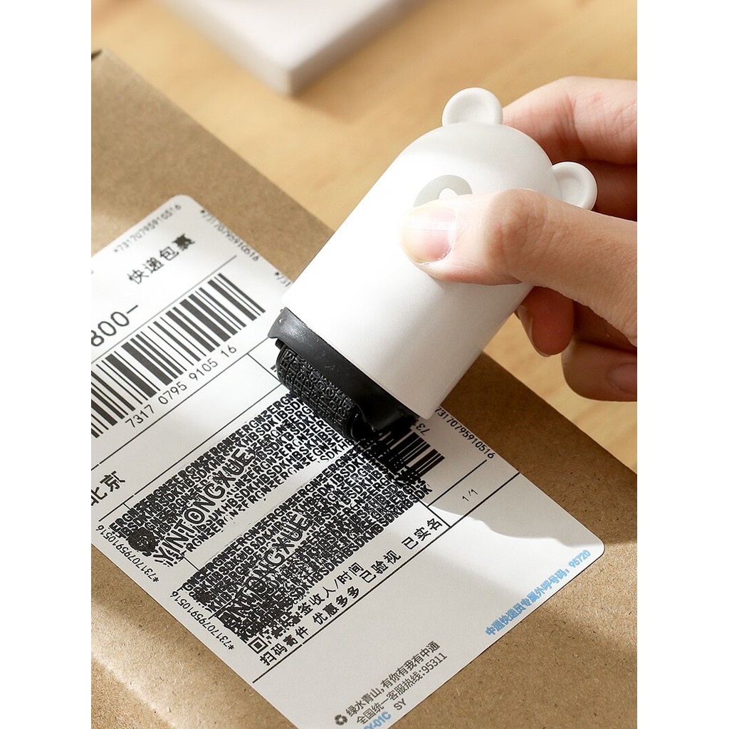 Rolo de vedação confidencial ilegível expresso caneta de código único carta endereço aplicação caneta capa informações e