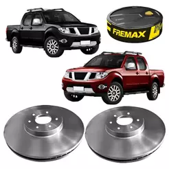 PAR DISCO DE FREIO DIANTEIRO FREMAX PARA FRONTIER 2.3 2.5 16V 2007 2026