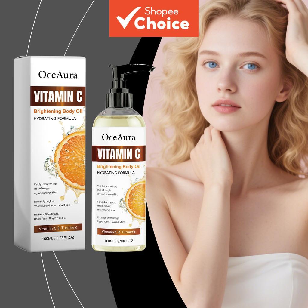Óleo Corporal de Vitamina C – 100ml com Extrato de Raiz de Cúrcuma para Pele Radiante