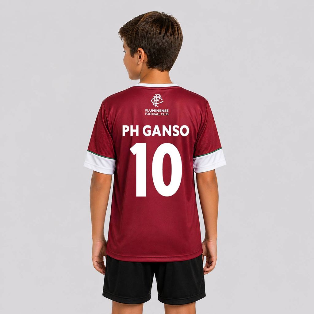 Camisa Fluminense Chiado Infantil Grená 10 Ganso