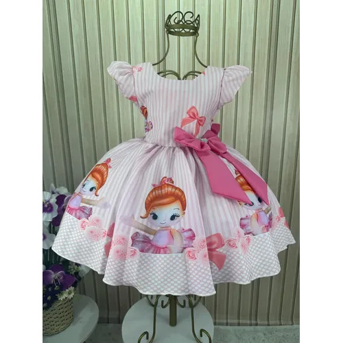 Vestido Rosa De Bailarina Vestido Balé Festa Ballet Rodado