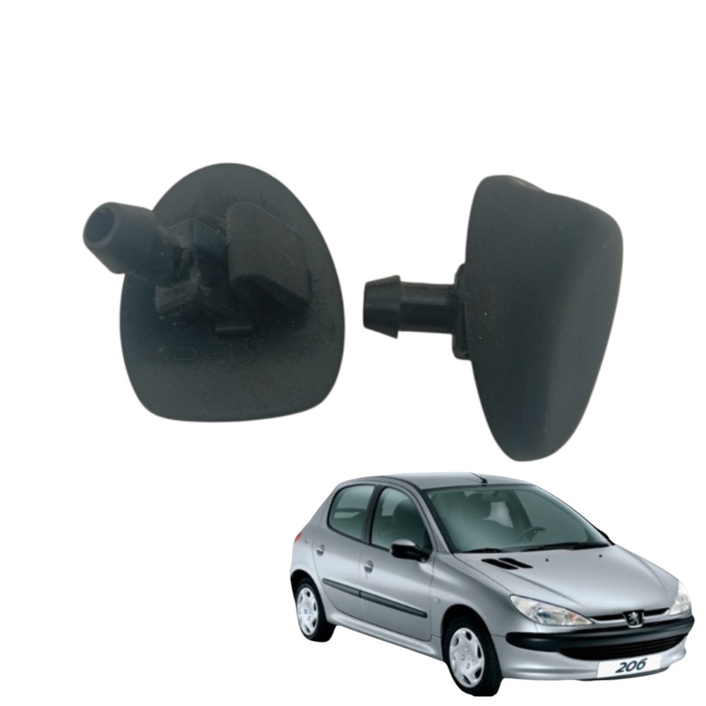 Par Brucutu Esguicho Água Parabrisa Peugeot 206 2005/2010