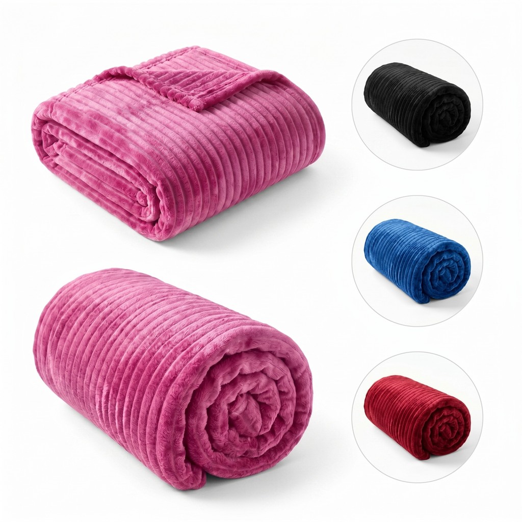 Manta Cobertor Canelada King 2,20x2,40 Casal Quentinha Macia Microfibra Inverno Presente