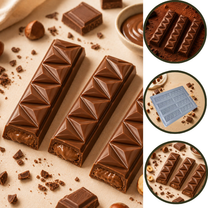 1~10 Forma Bwb Simples Barrinha Triangu 2cód.10046 (CHOCO)