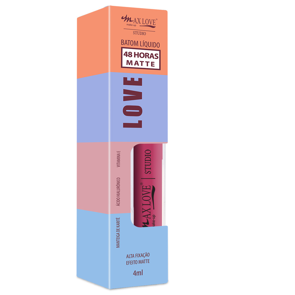 Batom Líquido 48h Matte Max Love - Cores 280 a 285